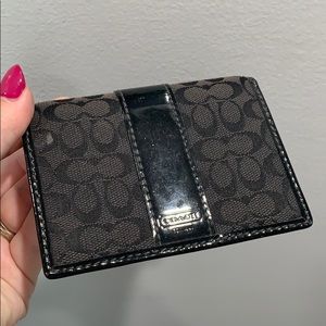 Coach mini wallet ID holder